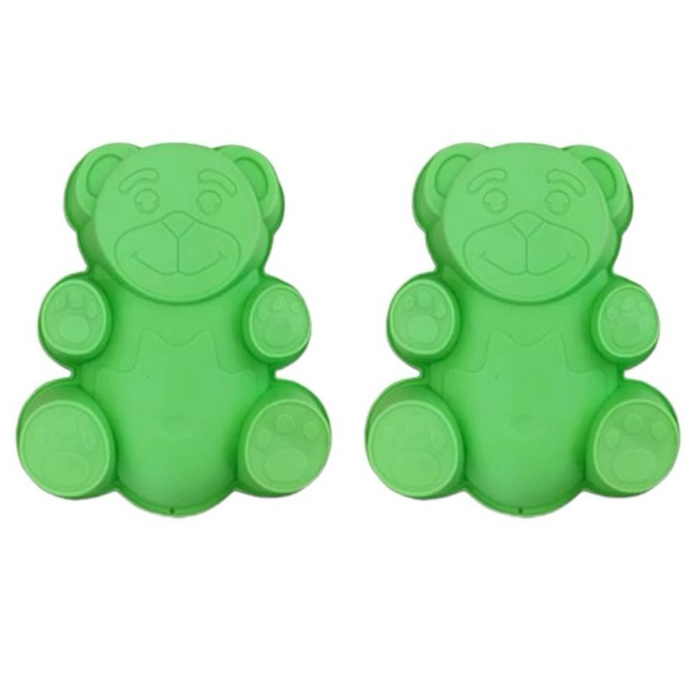 Silicone Mold Teddy Bear Green 2 Pk Candy Gummy Bear Mold Cake Fondant Craft CP